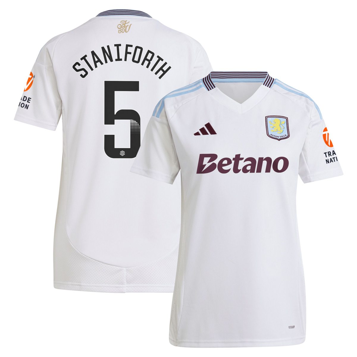 aston villa wsl adidas away shirt 2024-25 – womens with staniforth 5 printing Collection - Official Aston Villa Shirts & Jerseys