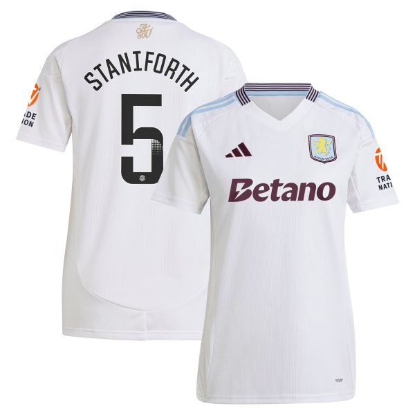 aston villa wsl adidas away shirt 2024-25 – womens with staniforth 5 printing Collection - Official Aston Villa Shirts & Jerseys