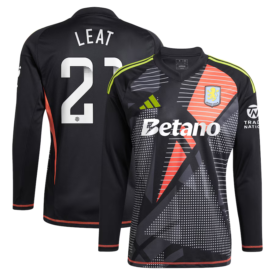 aston villa wsl adidas goalkeeper shirt 2024-25 – long sleeve with leat 21 printing – 202030947 Collection - Official Aston Villa Shirts & Jerseys