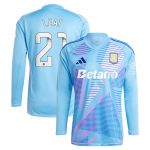 aston villa wsl adidas goalkeeper shirt 2024-25 – long sleeve with leat 21 printing – 202030996 Collection - Official Aston Villa Shirts & Jerseys