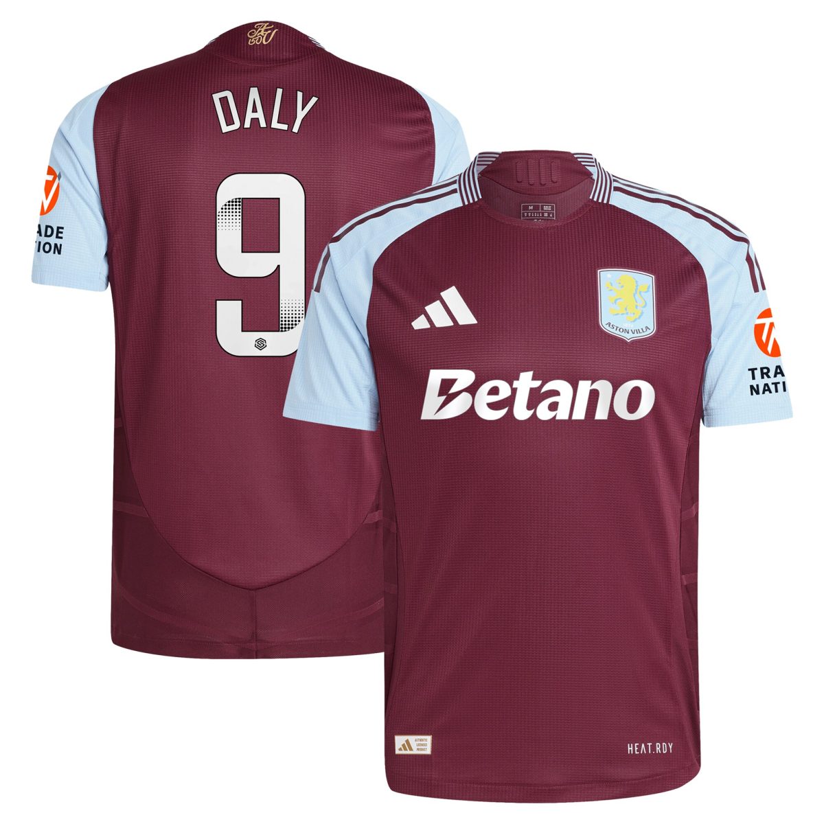 aston villa wsl adidas home authentic shirt 2024-25 with daly 9 printing Collection - Official Aston Villa Shirts & Jerseys