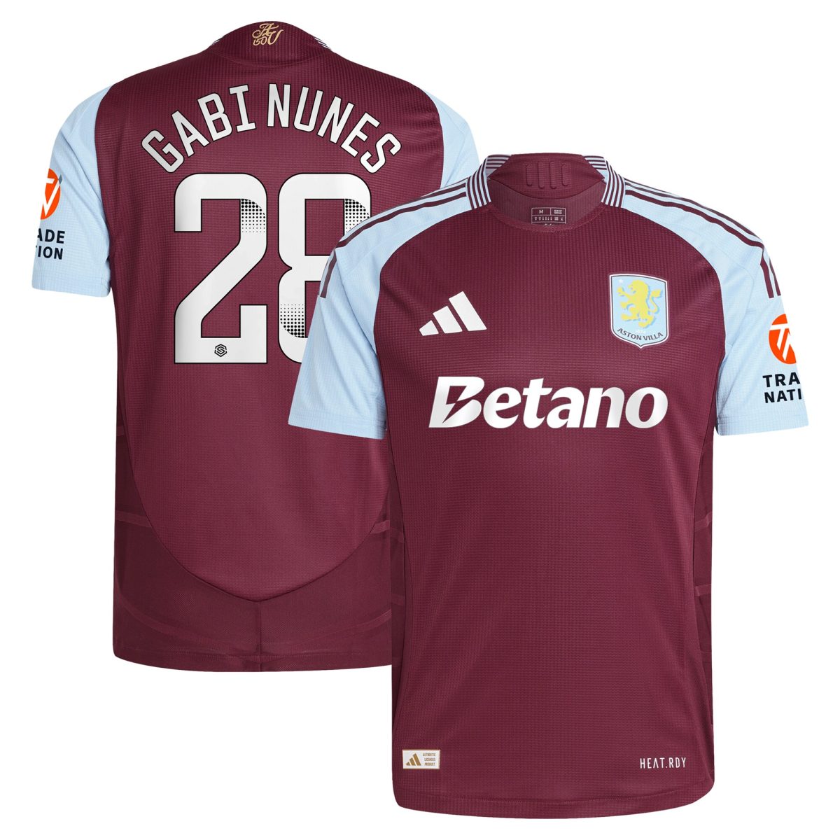 aston villa wsl adidas home authentic shirt 2024-25 with gabi nunes 28 printing Collection - Official Aston Villa Shirts & Jerseys