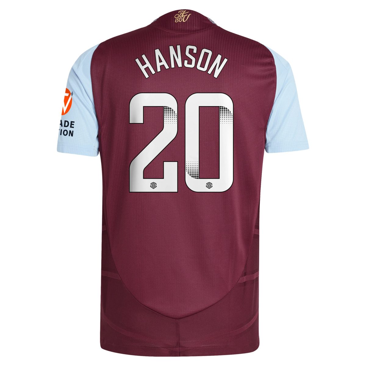 aston villa wsl adidas home authentic shirt 2024-25 with hanson 20 printing Collection - Official Aston Villa Shirts & Jerseys