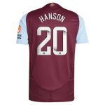 aston villa wsl adidas home authentic shirt 2024-25 with hanson 20 printing Collection - Official Aston Villa Shirts & Jerseys