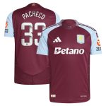 aston villa wsl adidas home authentic shirt 2024-25 with pacheco 33 printing Collection - Official Aston Villa Shirts & Jerseys