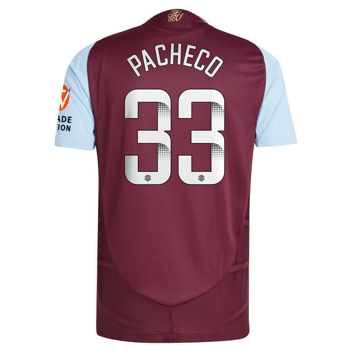 aston villa wsl adidas home authentic shirt 2024-25 with pacheco 33 printing Collection - Official Aston Villa Shirts & Jerseys