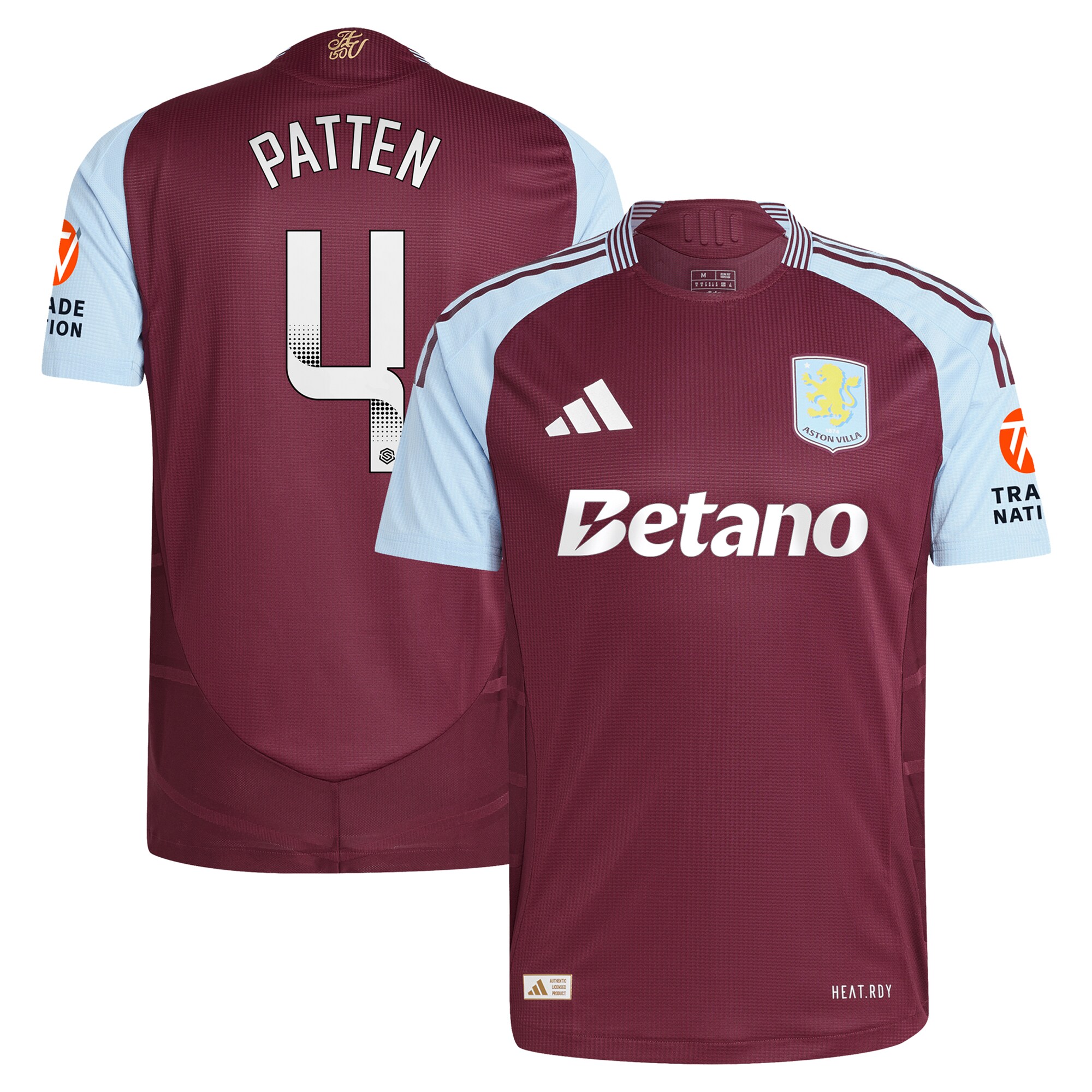 aston villa wsl adidas home authentic shirt 2024-25 with patten 4 printing Collection - Official Aston Villa Shirts & Jerseys