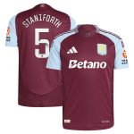 aston villa wsl adidas home authentic shirt 2024-25 with staniforth 5 printing Collection - Official Aston Villa Shirts & Jerseys