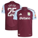 aston villa wsl adidas home authentic shirt 2024-25 with taylor 25 printing Collection - Official Aston Villa Shirts & Jerseys
