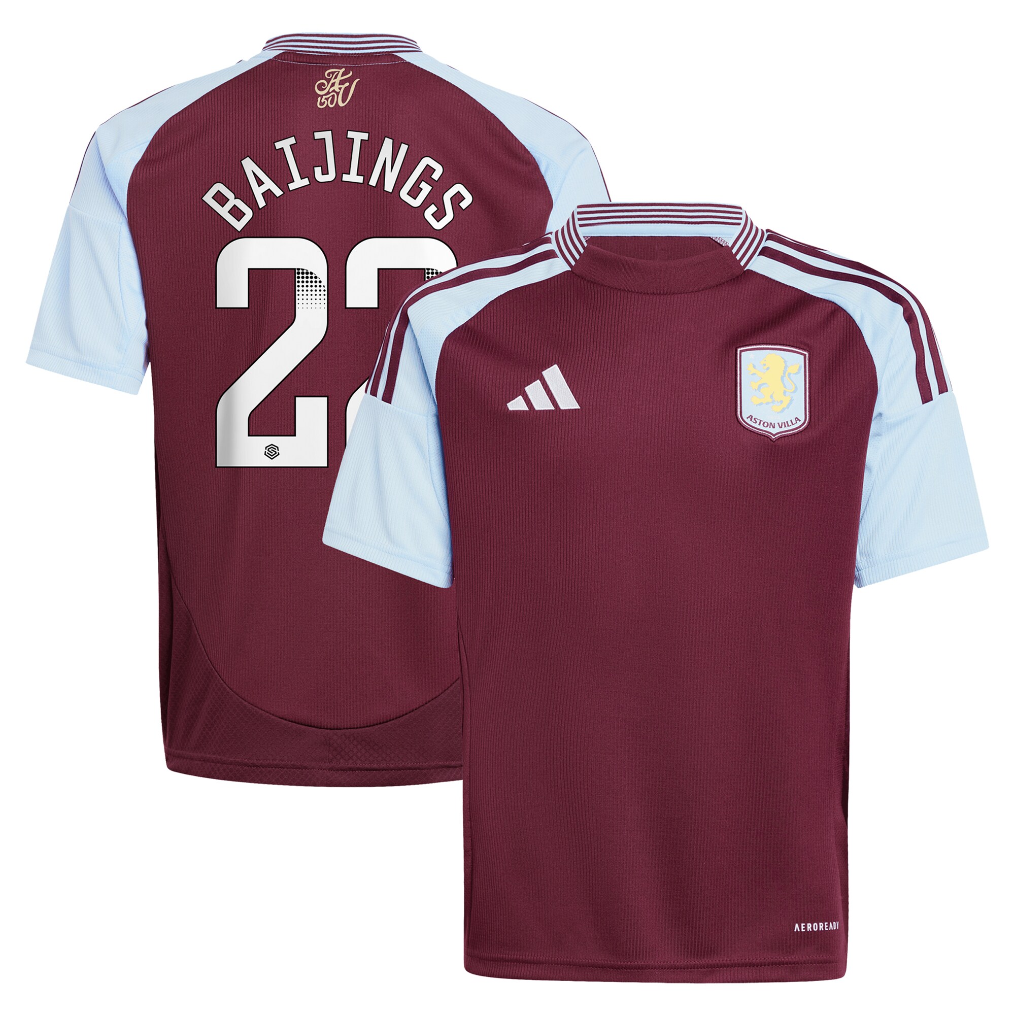 aston villa wsl adidas home shirt 2024-25 – kids with baijings 22 printing Collection - Official Aston Villa Shirts & Jerseys