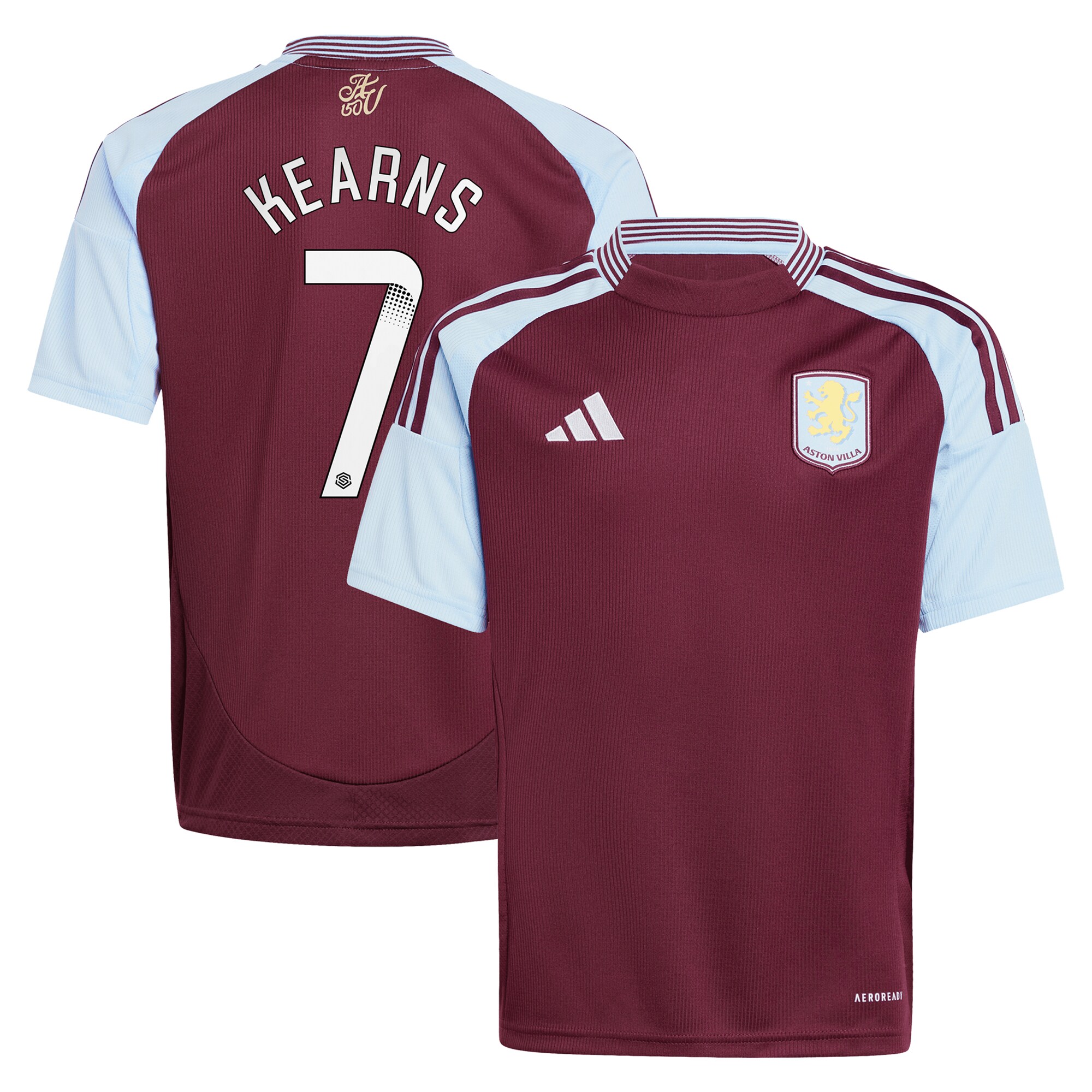 aston villa wsl adidas home shirt 2024-25 – kids with kearns 7 printing Collection - Official Aston Villa Shirts & Jerseys