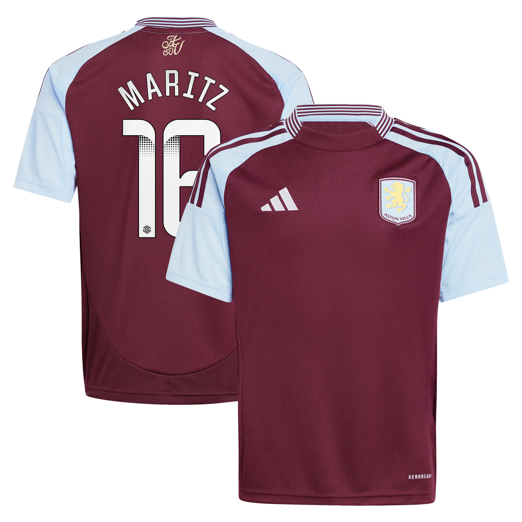 aston villa wsl adidas home shirt 2024-25 – kids with maritz 26 printing Collection - Official Aston Villa Shirts & Jerseys