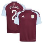 aston villa wsl adidas home shirt 2024-25 – kids with mayling 2 printing Collection - Official Aston Villa Shirts & Jerseys
