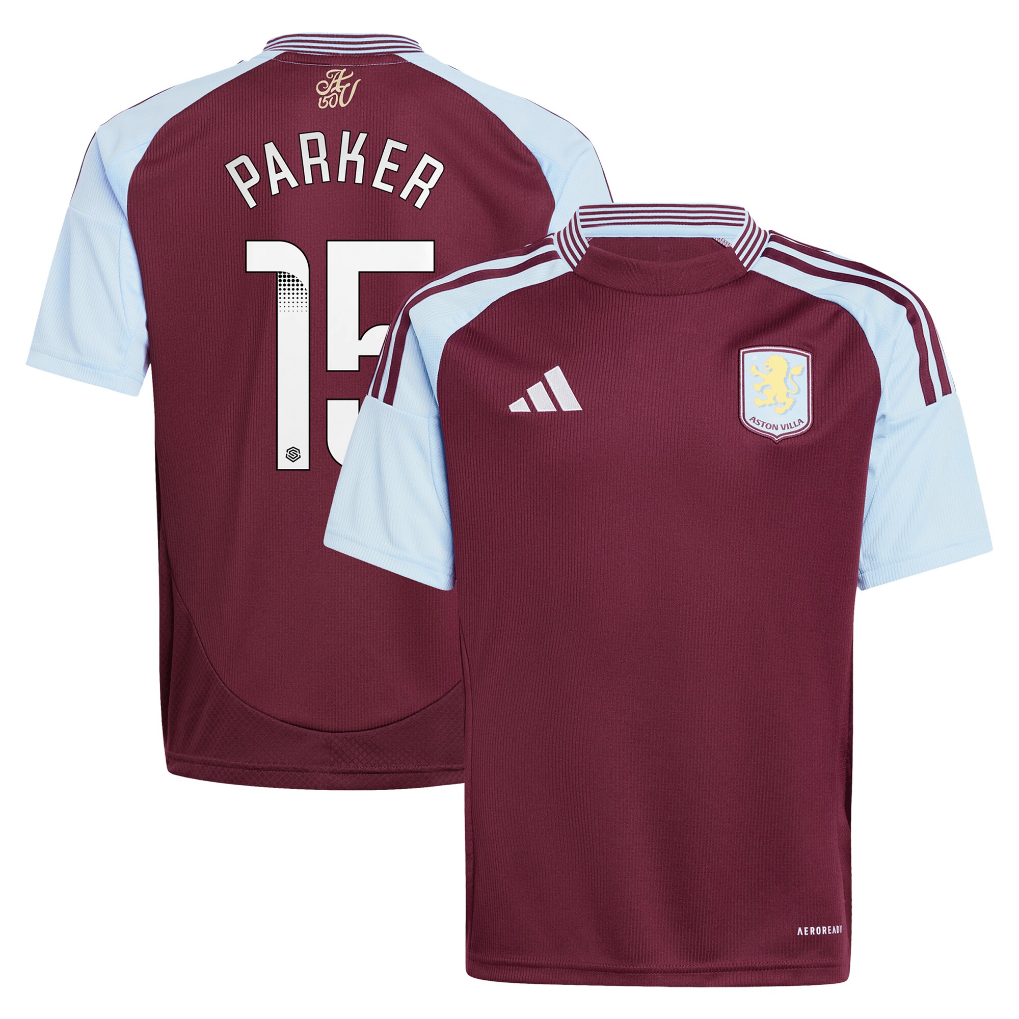 aston villa wsl adidas home shirt 2024-25 – kids with parker 15 printing Collection - Official Aston Villa Shirts & Jerseys