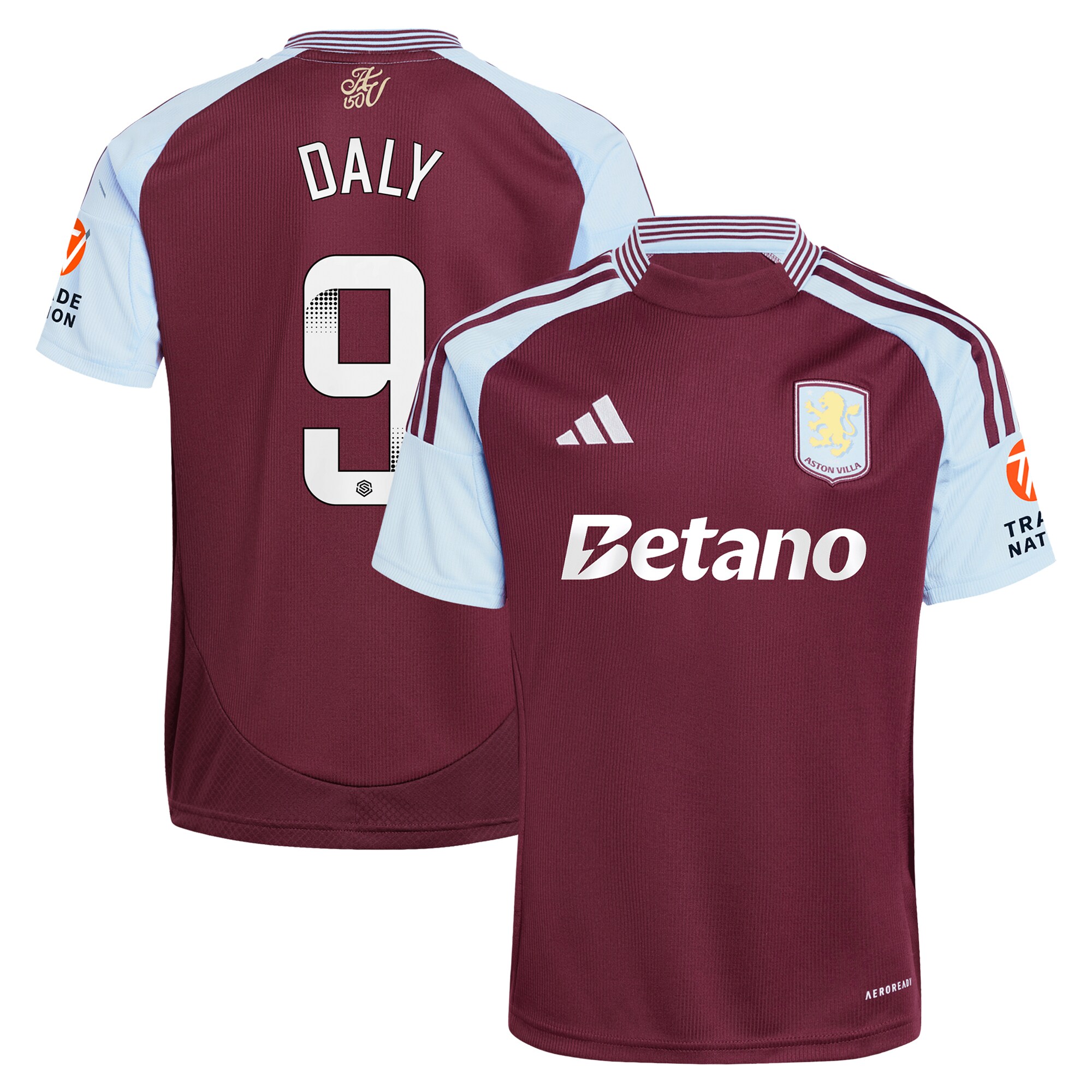 aston villa wsl adidas home shirt 2024-25 with daly 9 printing Collection - Official Aston Villa Shirts & Jerseys