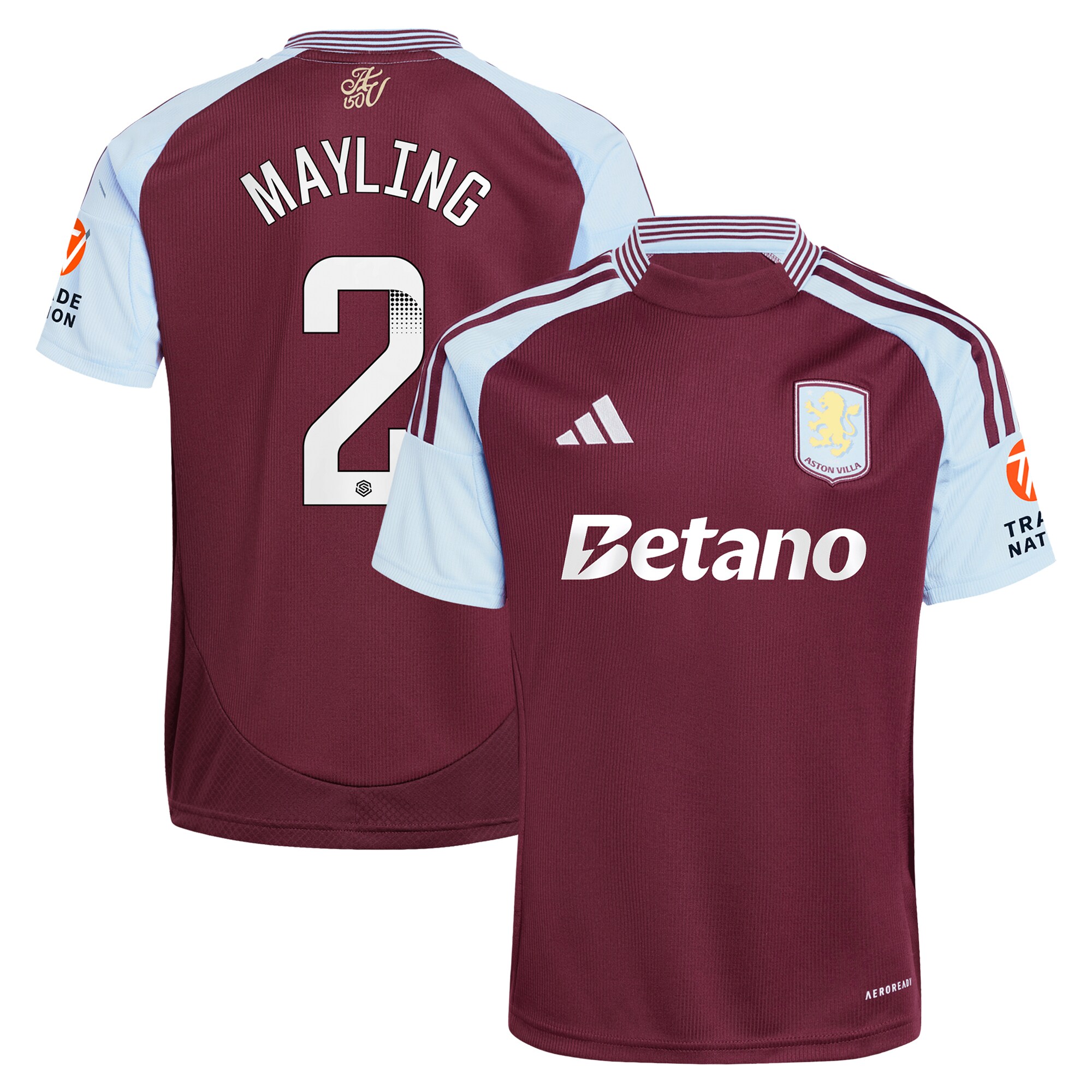 aston villa wsl adidas home shirt 2024-25 with mayling 2 printing Collection - Official Aston Villa Shirts & Jerseys