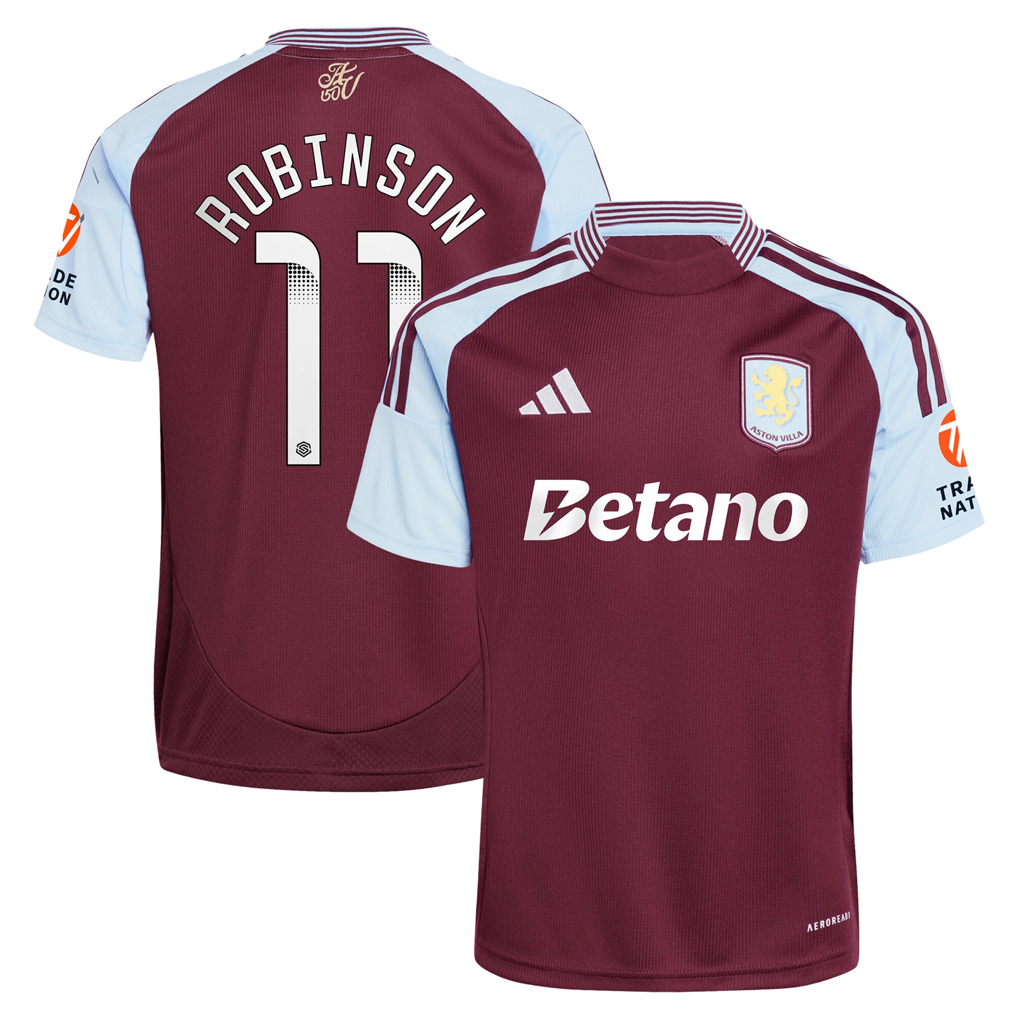 aston villa wsl adidas home shirt 2024-25 with robinson 11 printing Collection - Official Aston Villa Shirts & Jerseys