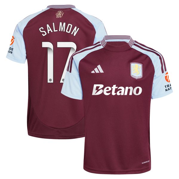 aston villa wsl adidas home shirt 2024-25 with salmon 17 printing Collection - Official Aston Villa Shirts & Jerseys