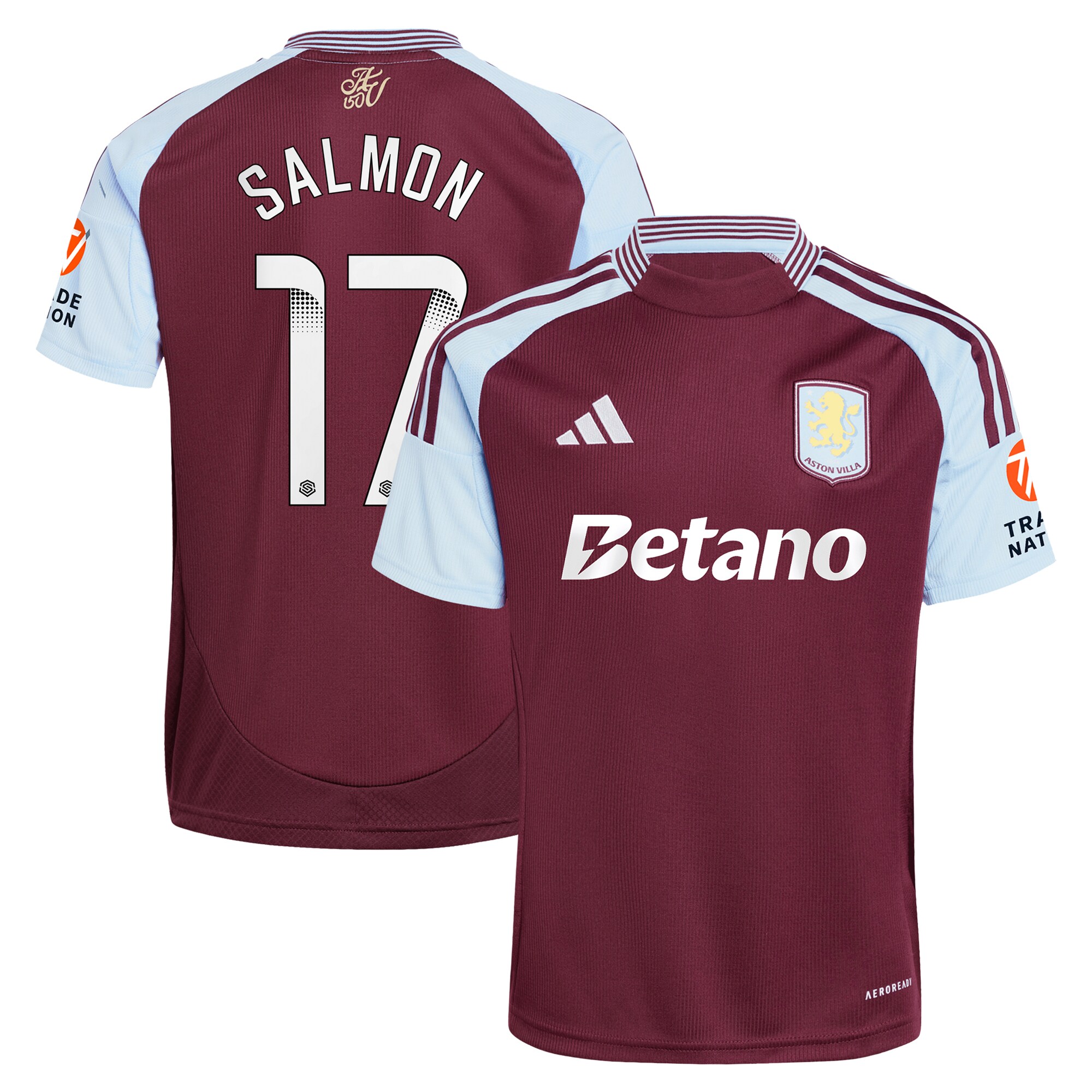 aston villa wsl adidas home shirt 2024-25 with salmon 17 printing Collection - Official Aston Villa Shirts & Jerseys