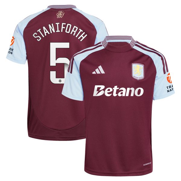 aston villa wsl adidas home shirt 2024-25 with staniforth 5 printing Collection - Official Aston Villa Shirts & Jerseys