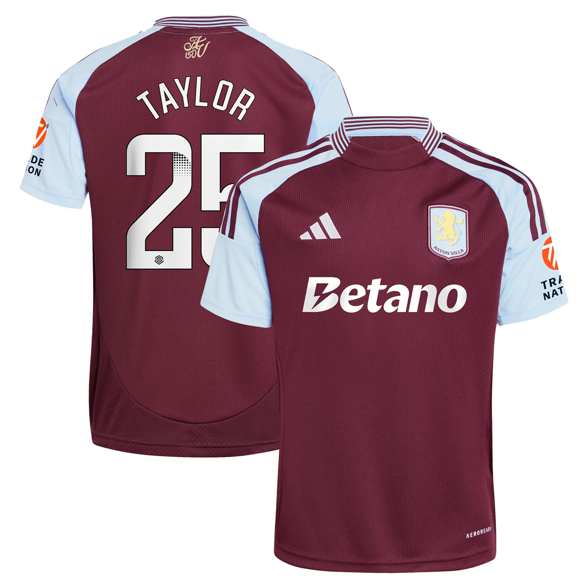 aston villa wsl adidas home shirt 2024-25 with taylor 25 printing Collection - Official Aston Villa Shirts & Jerseys