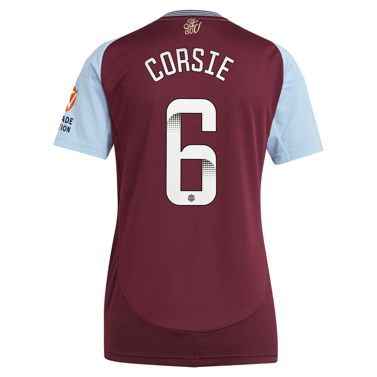 aston villa wsl adidas home shirt 2024-25 – womens with corsie 6 printing Collection - Official Aston Villa Shirts & Jerseys