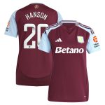 aston villa wsl adidas home shirt 2024-25 – womens with hanson 20 printing Collection - Official Aston Villa Shirts & Jerseys