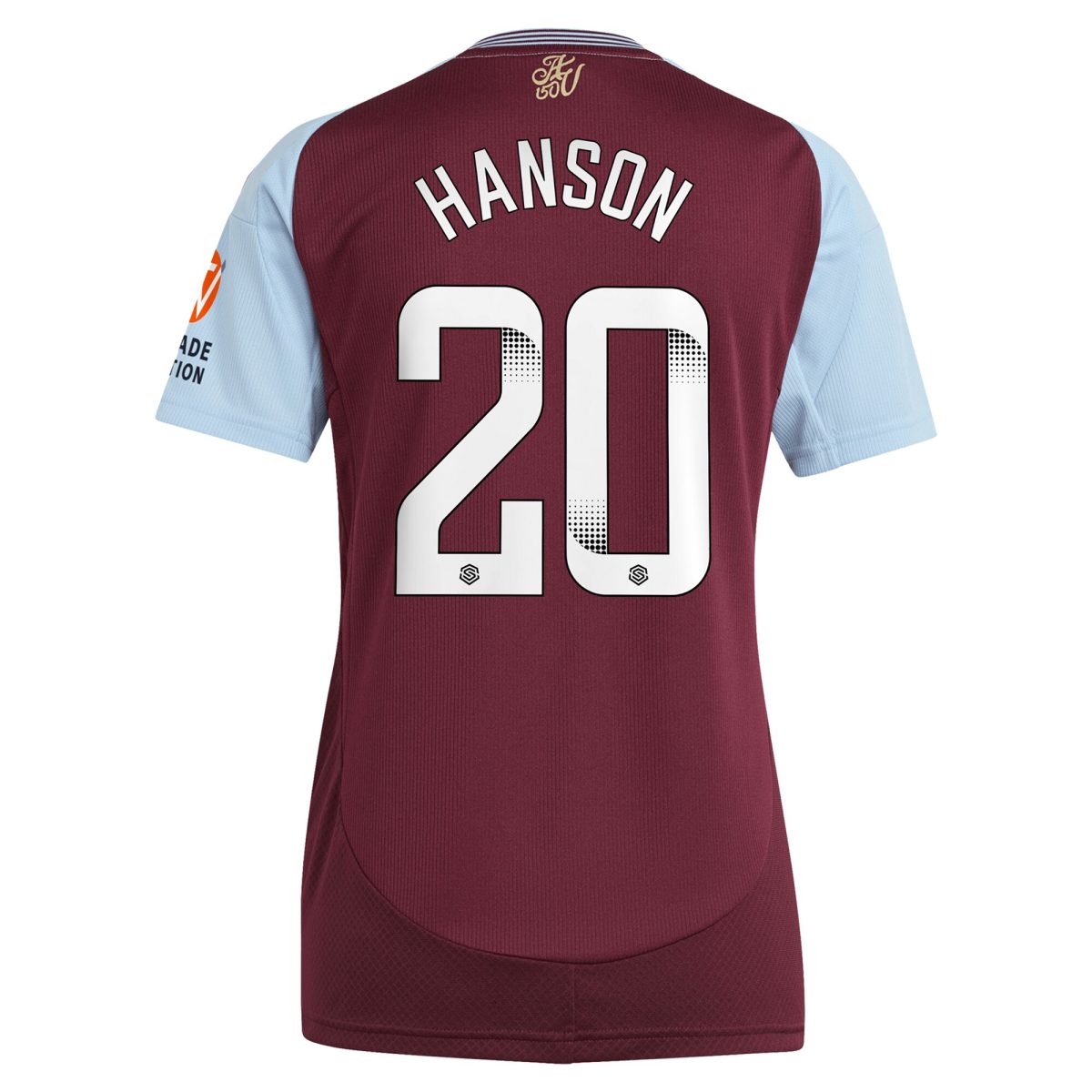 aston villa wsl adidas home shirt 2024-25 – womens with hanson 20 printing Collection - Official Aston Villa Shirts & Jerseys