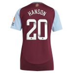aston villa wsl adidas home shirt 2024-25 – womens with hanson 20 printing Collection - Official Aston Villa Shirts & Jerseys