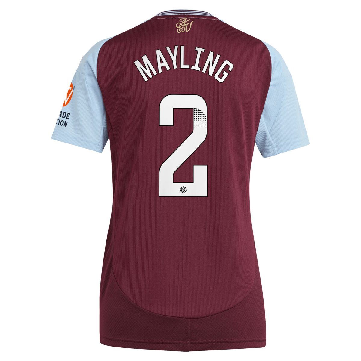 aston villa wsl adidas home shirt 2024-25 – womens with mayling 2 printing Collection - Official Aston Villa Shirts & Jerseys