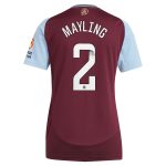aston villa wsl adidas home shirt 2024-25 – womens with mayling 2 printing Collection - Official Aston Villa Shirts & Jerseys