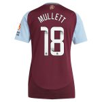 aston villa wsl adidas home shirt 2024-25 – womens with mullett 18 printing Collection - Official Aston Villa Shirts & Jerseys