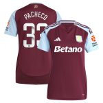 aston villa wsl adidas home shirt 2024-25 – womens with pacheco 33 printing Collection - Official Aston Villa Shirts & Jerseys