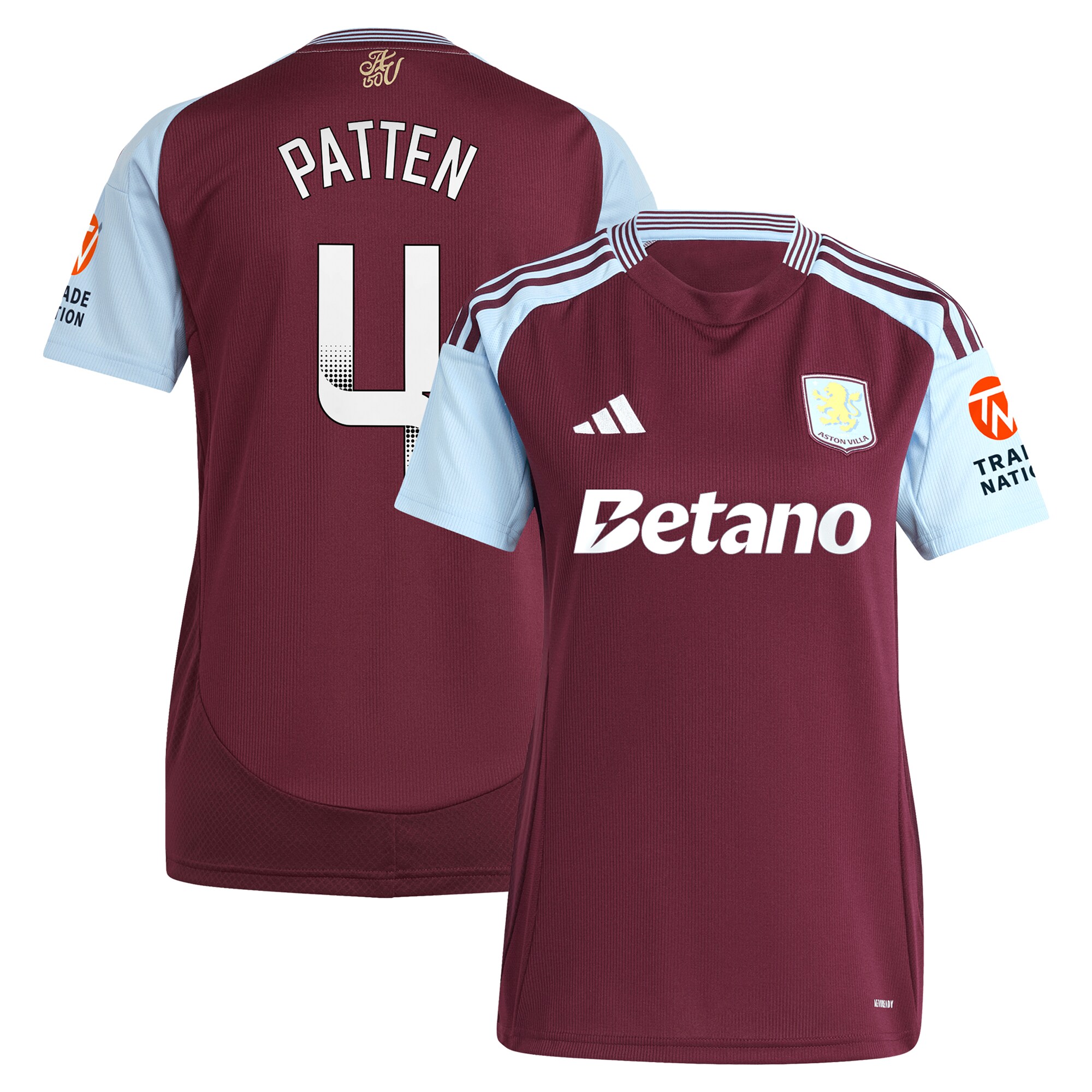 aston villa wsl adidas home shirt 2024-25 – womens with patten 4 printing Collection - Official Aston Villa Shirts & Jerseys