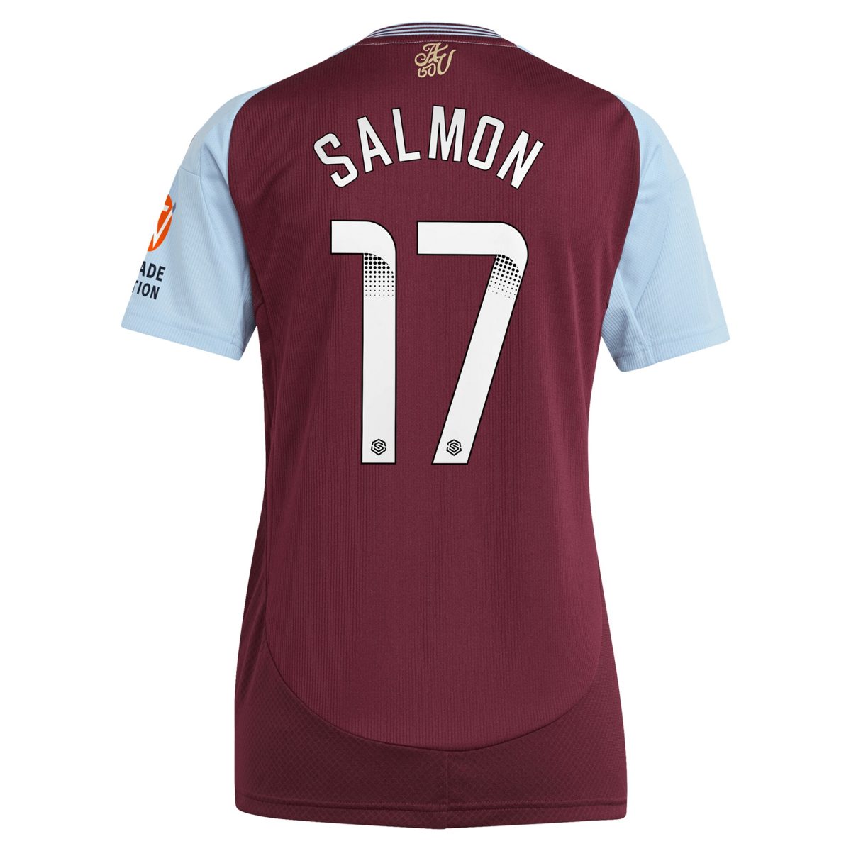 aston villa wsl adidas home shirt 2024-25 – womens with salmon 17 printing Collection - Official Aston Villa Shirts & Jerseys
