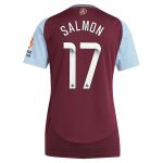 aston villa wsl adidas home shirt 2024-25 – womens with salmon 17 printing Collection - Official Aston Villa Shirts & Jerseys