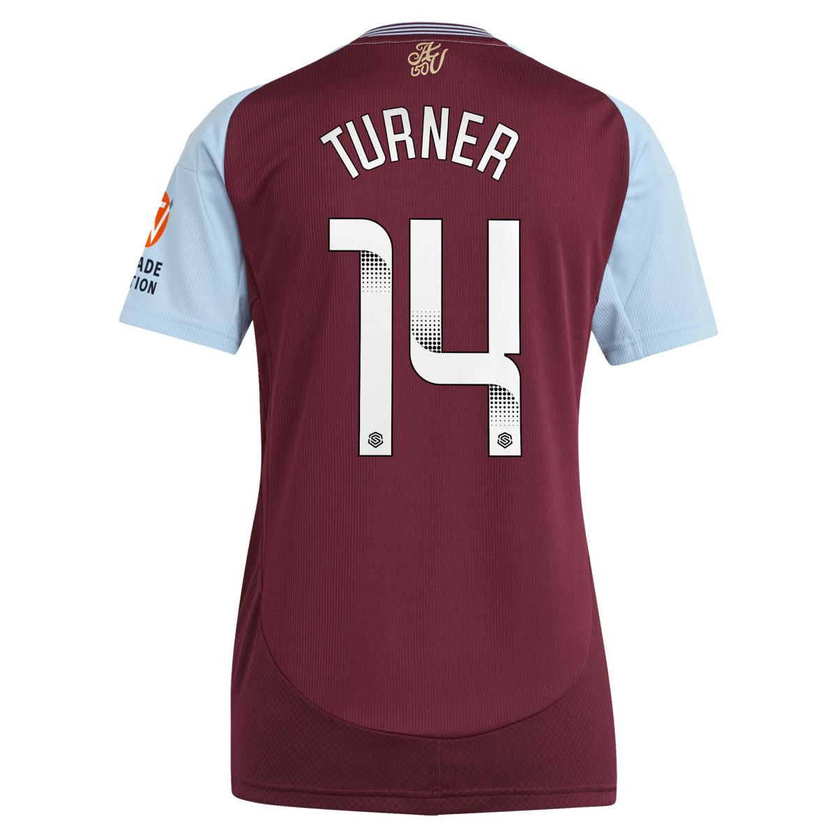 aston villa wsl adidas home shirt 2024-25 – womens with turner 14 printing Collection - Official Aston Villa Shirts & Jerseys