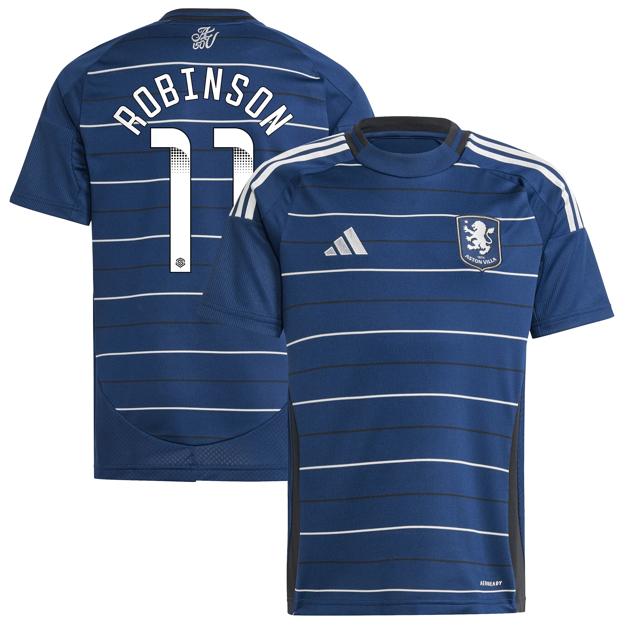 aston villa wsl adidas third shirt 2024-25 – kids with robinson 11 printing Collection - Official Aston Villa Shirts & Jerseys