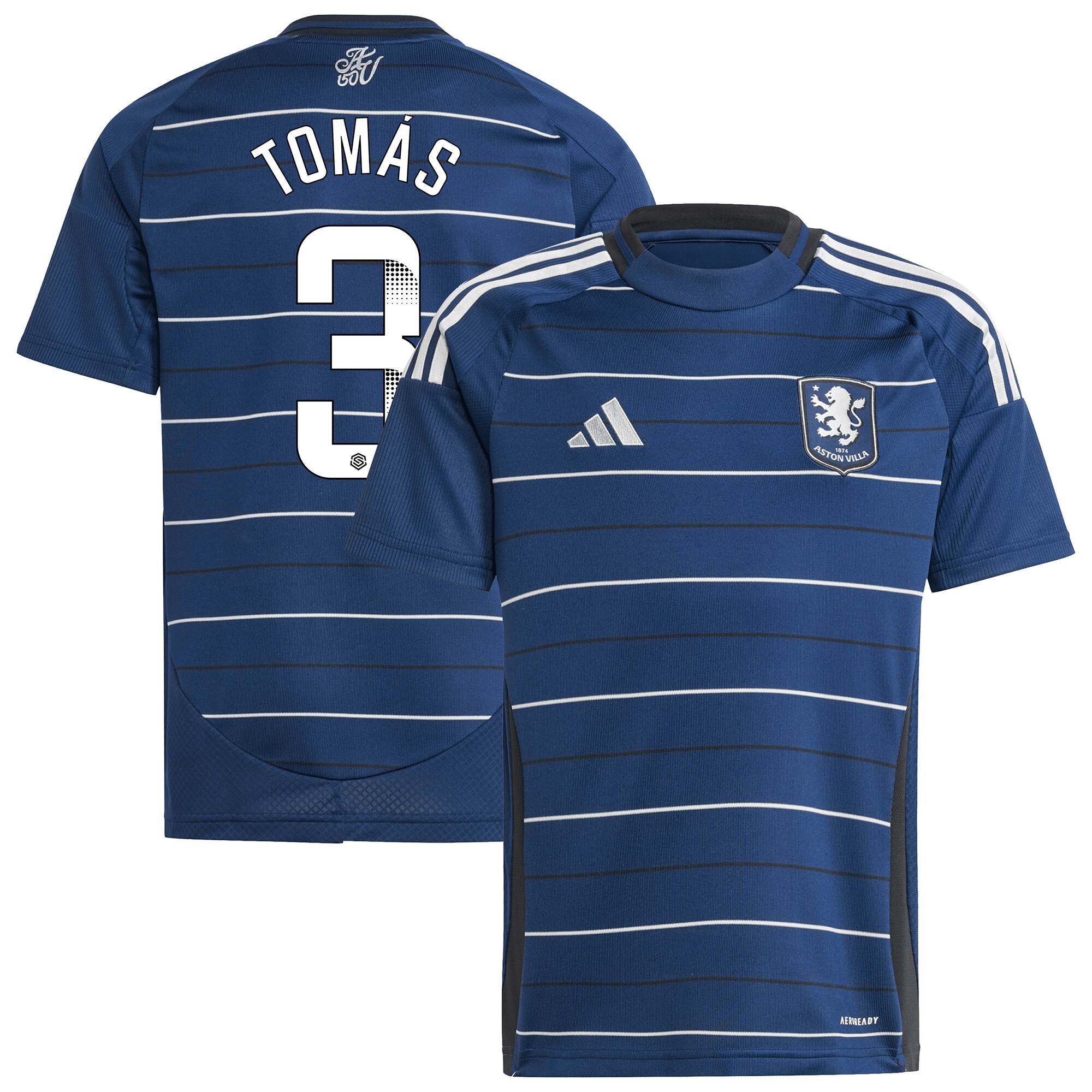 aston villa wsl adidas third shirt 2024-25 – kids with tomás 3 printing Collection - Official Aston Villa Shirts & Jerseys