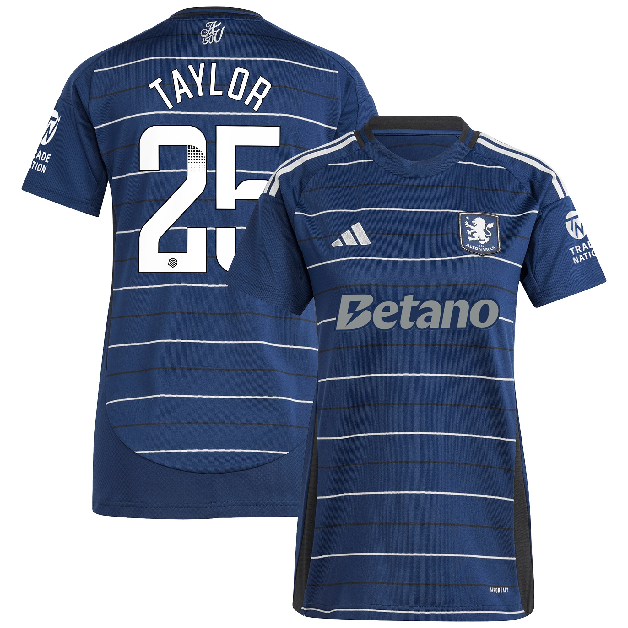 aston villa wsl adidas third shirt 2024-25 – womens with taylor 25 printing Collection - Official Aston Villa Shirts & Jerseys