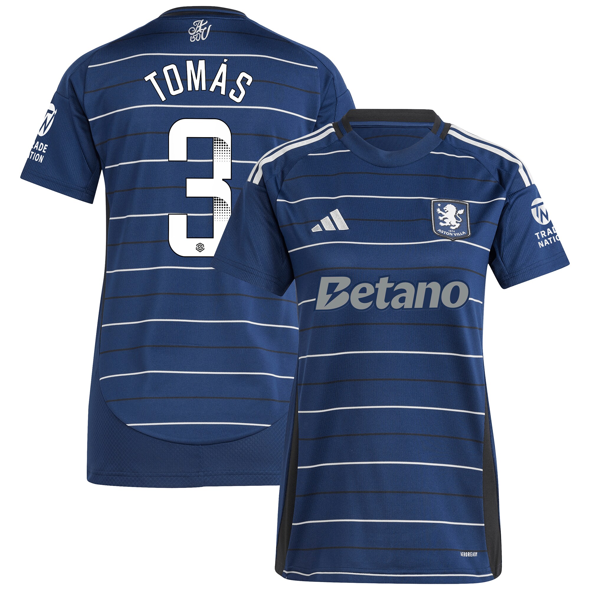 aston villa wsl adidas third shirt 2024-25 – womens with tomás 3 printing Collection - Official Aston Villa Shirts & Jerseys