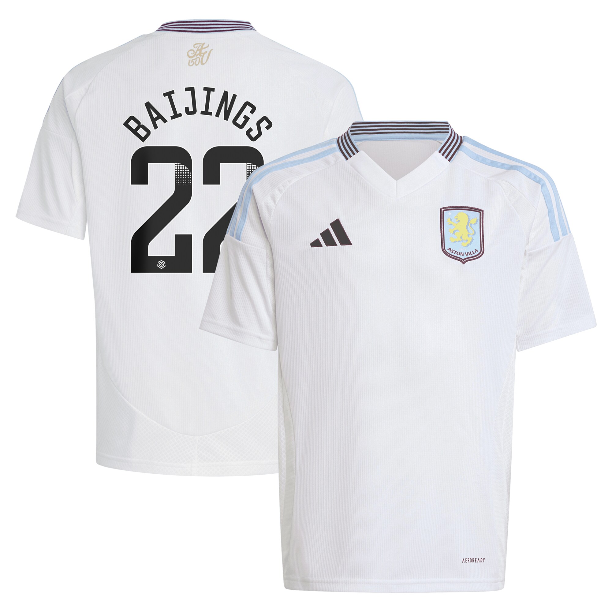 aston villa wsl away shirt 2024-25 – kids with baijings 22 printing Collection - Official Aston Villa Shirts & Jerseys