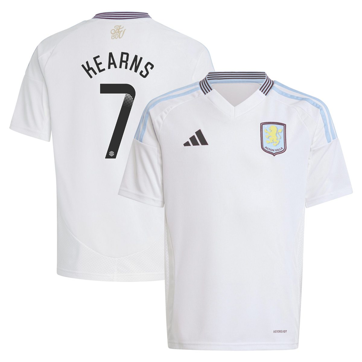 aston villa wsl away shirt 2024-25 – kids with kearns 7 printing Collection - Official Aston Villa Shirts & Jerseys