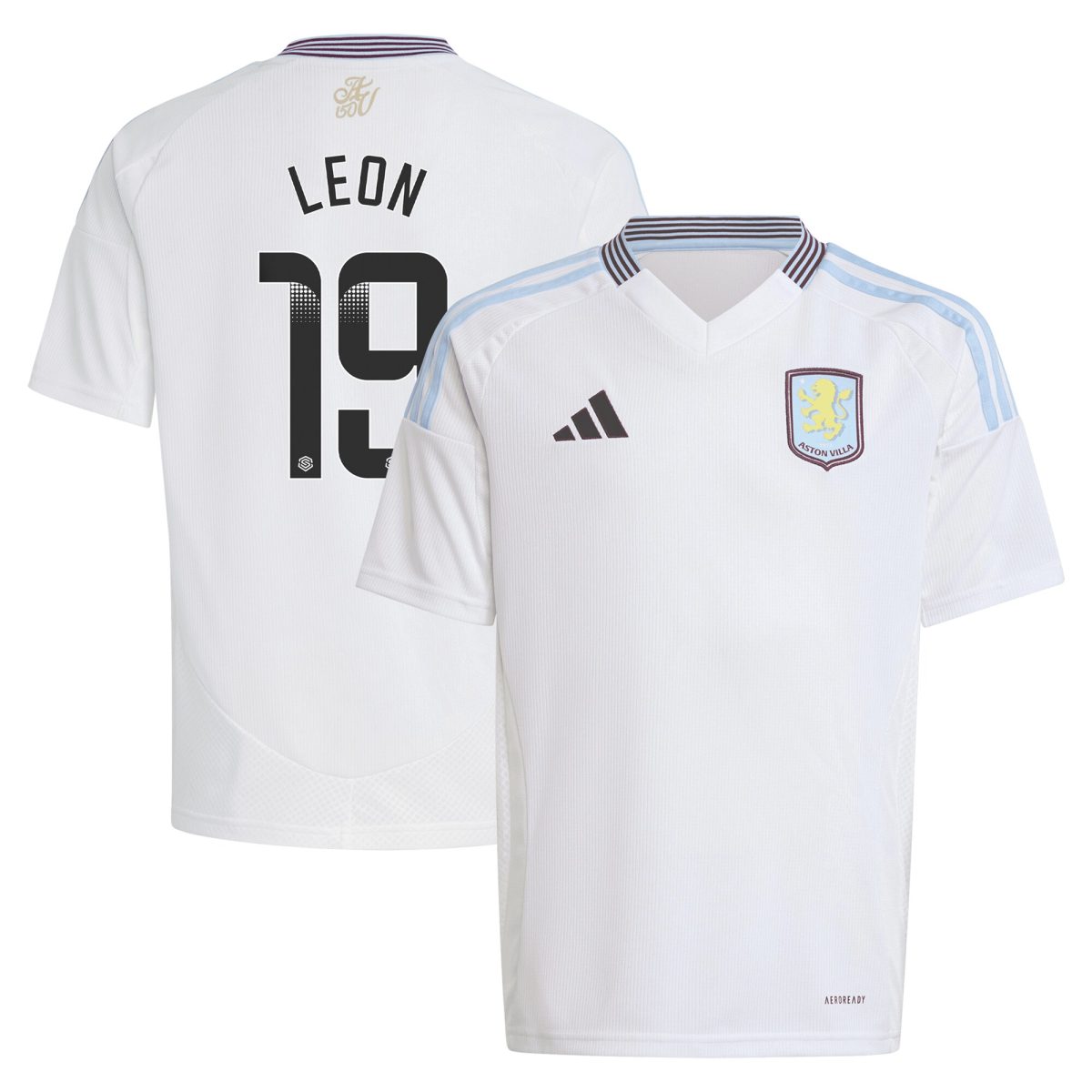 aston villa wsl away shirt 2024-25 – kids with leon 19 printing Collection - Official Aston Villa Shirts & Jerseys