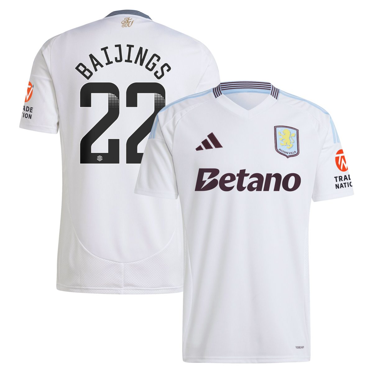 aston villa wsl away shirt 2024-25 with baijings 22 printing Collection - Official Aston Villa Shirts & Jerseys
