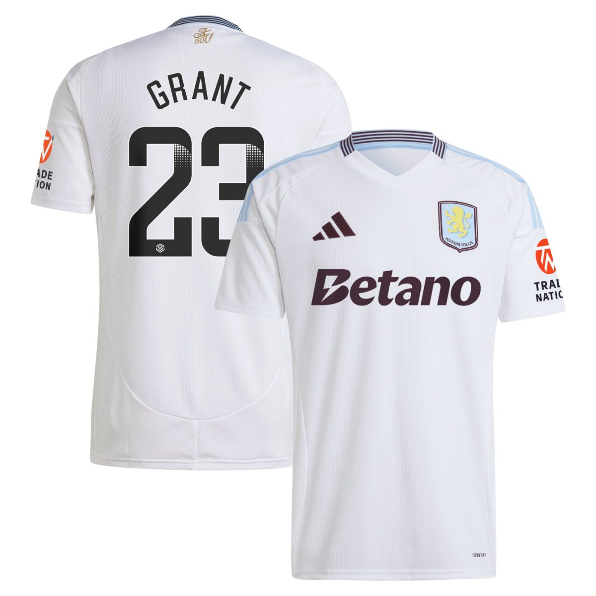 aston villa wsl away shirt 2024-25 with grant 23 printing Collection - Official Aston Villa Shirts & Jerseys