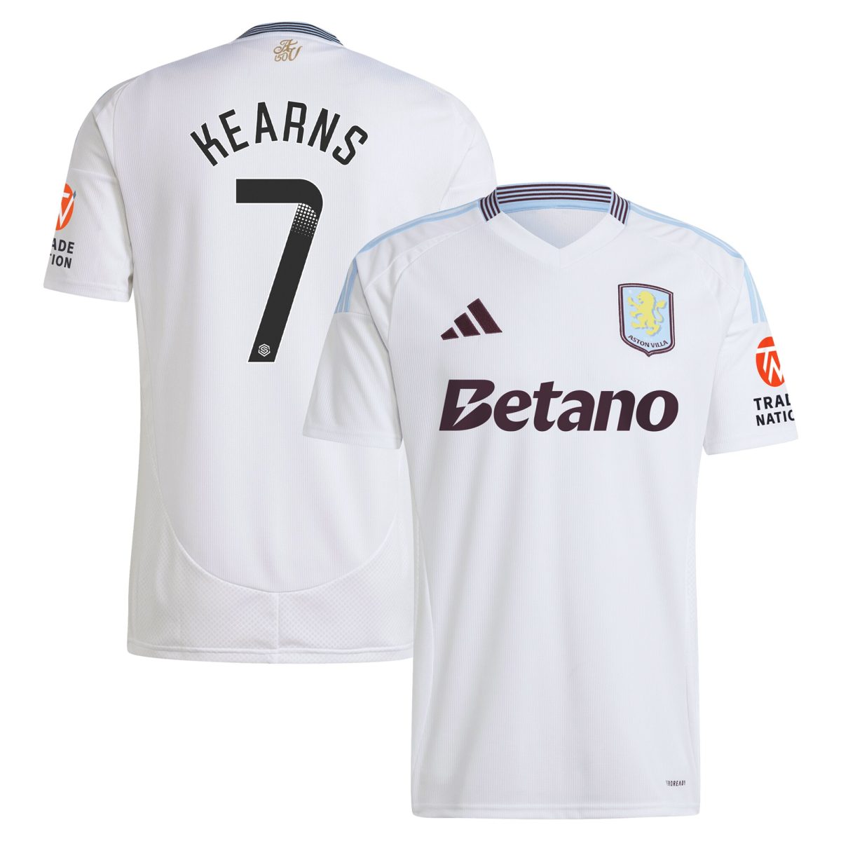 aston villa wsl away shirt 2024-25 with kearns 7 printing Collection - Official Aston Villa Shirts & Jerseys