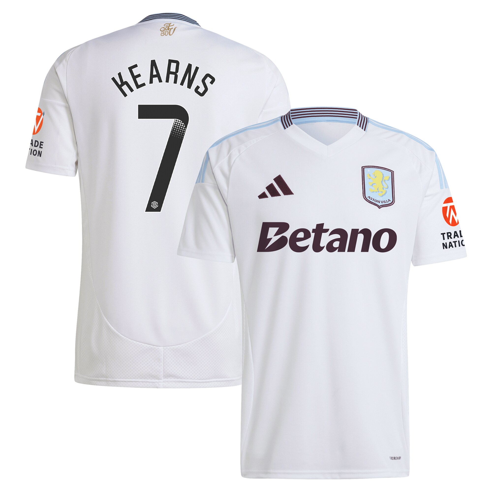 aston villa wsl away shirt 2024-25 with kearns 7 printing Collection - Official Aston Villa Shirts & Jerseys