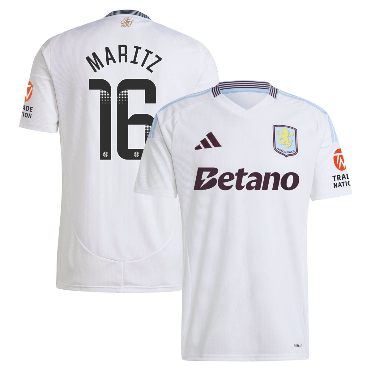 aston villa wsl away shirt 2024-25 with maritz 16 printing Collection - Official Aston Villa Shirts & Jerseys