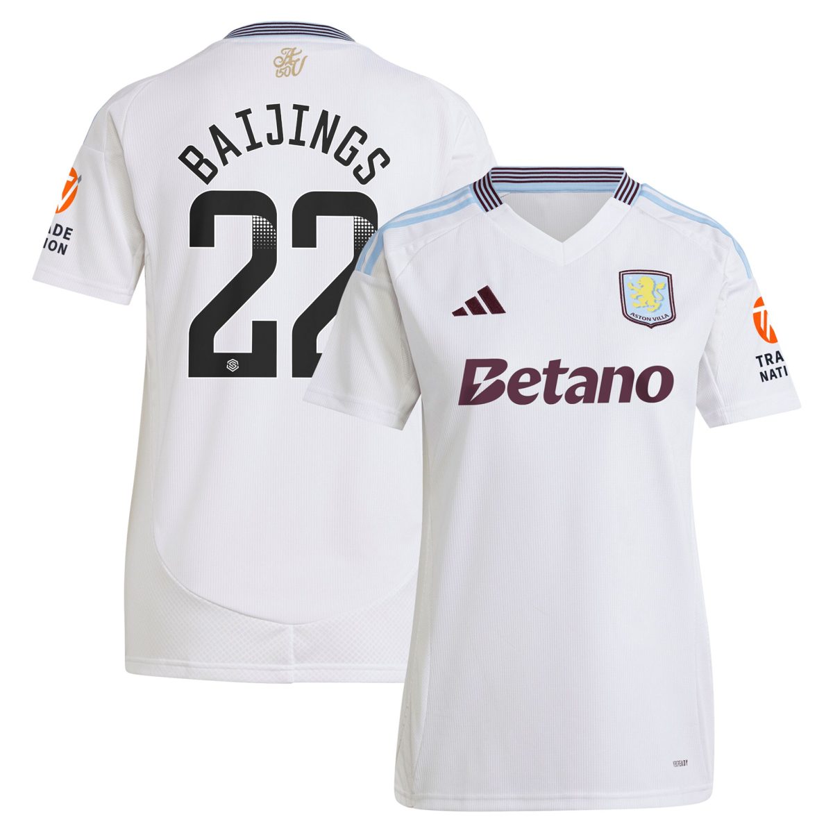 aston villa wsl away shirt 2024-25 – womens with baijings 22 printing Collection - Official Aston Villa Shirts & Jerseys